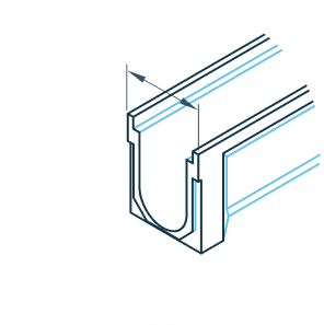 Trench Drain Width Icon